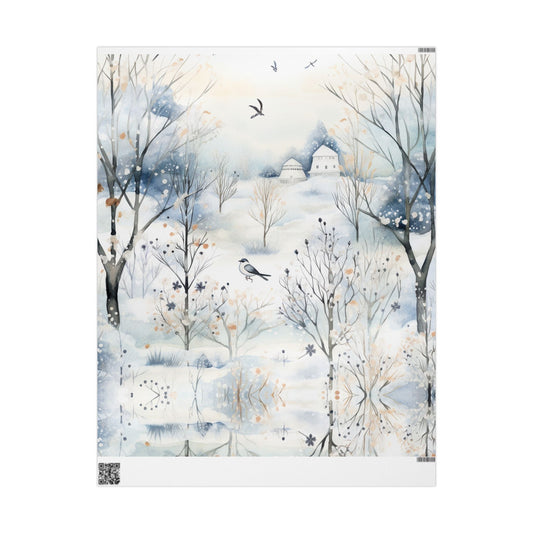 Elegant Floral Holiday Design Wrapping Paper