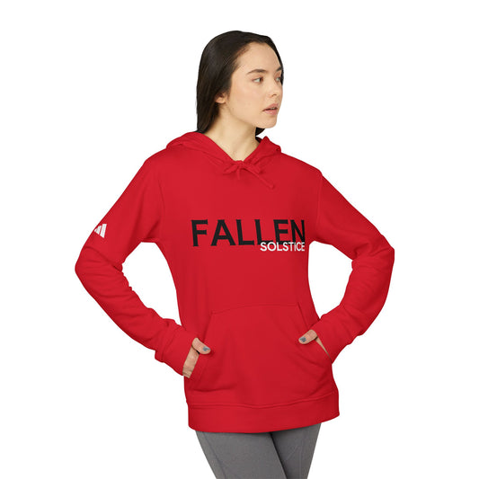Fallen Solstice Detail Fleece Red Hoodie