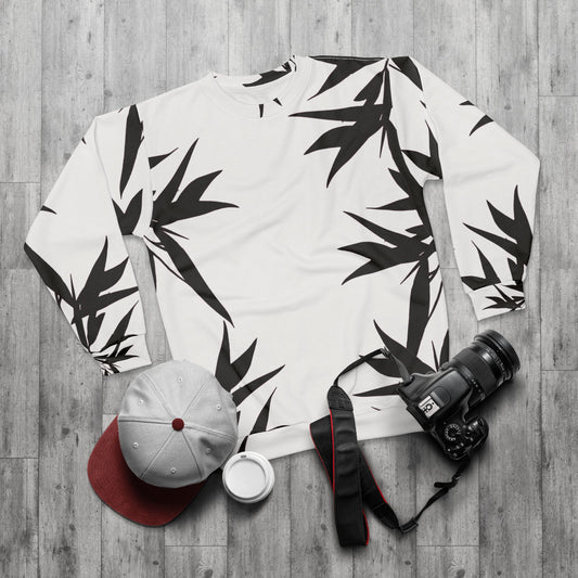 Graphic Foliage Print Sweatshirt