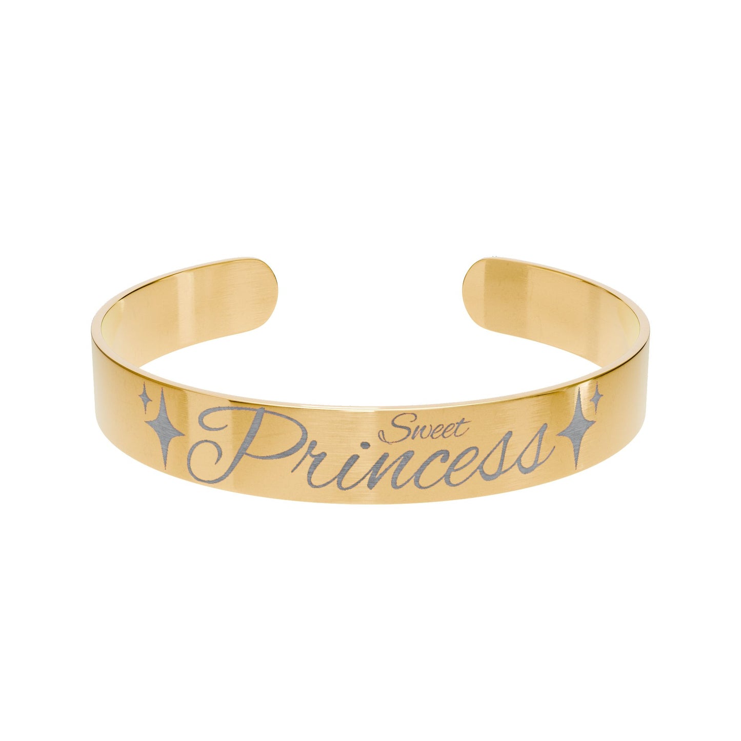 Sweet Princess Engraved Cuff Bracelet