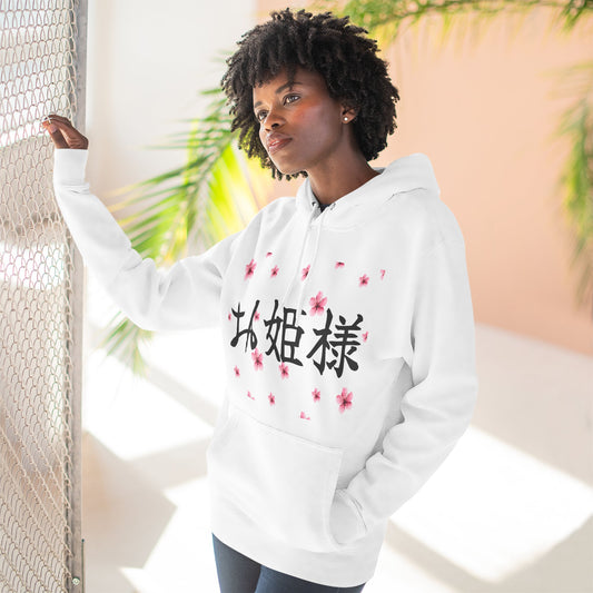 Hime Anime Tech Scripted Graphic Three-Panel Fleece Hoodie