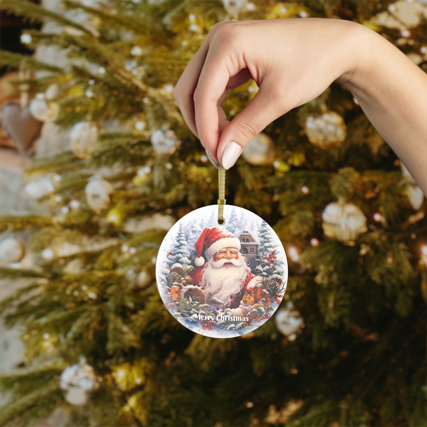 Merry Christmas Glass Ornaments 2025