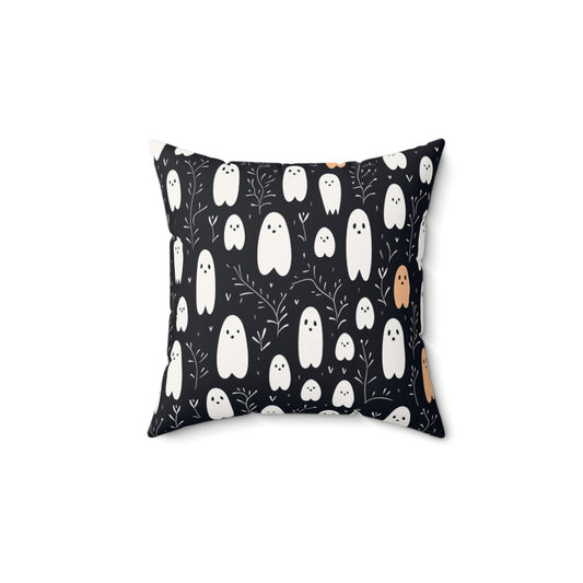Boo Halloween P2 Spun Polyester Square Pillow