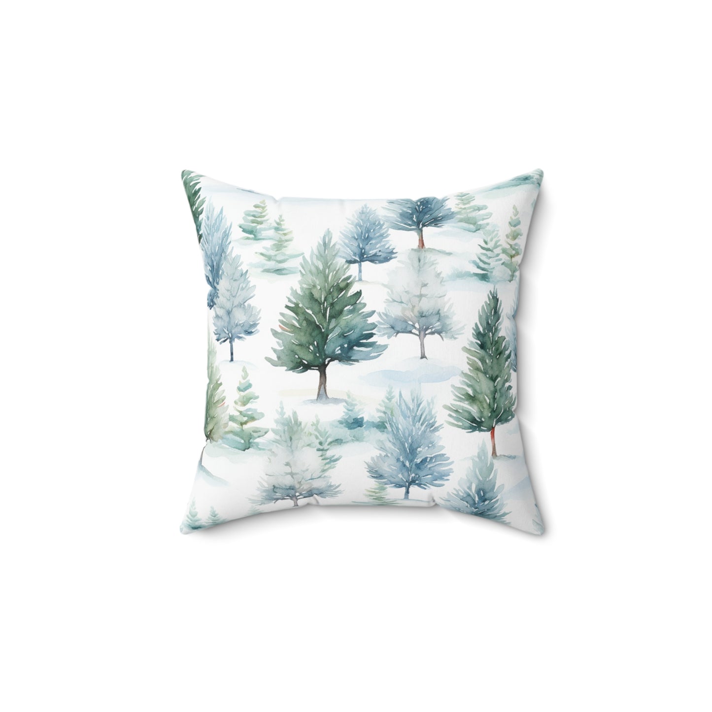 Winter Woods by HD P3 Spun Polyester Square Pillow