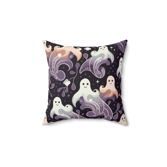 Boo Halloween Spun Polyester Square Pillow