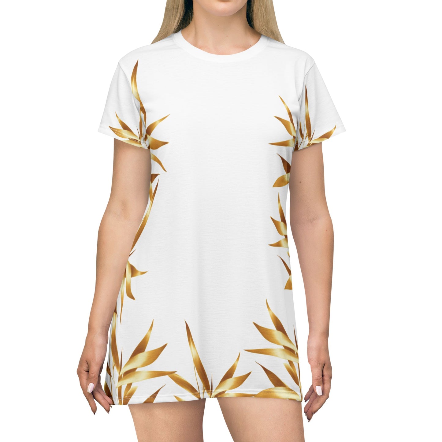 Leaf Grass Print Dress