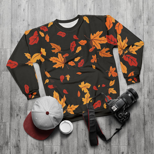 Fall Leaves HD Black Sweatshirt