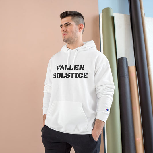 Fallen Solstice Champion Mens Hoodie - White