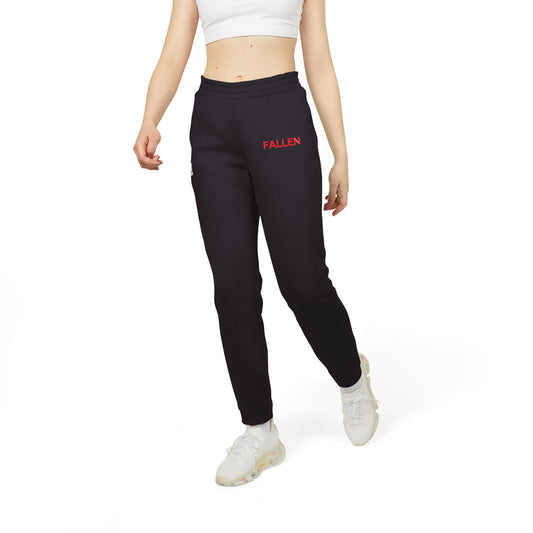 Fallen Solstice Cotton Fleece Red Logo Joggers